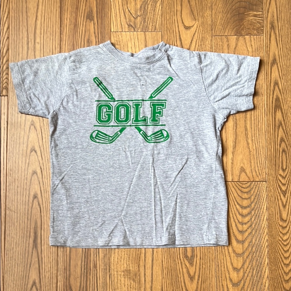 Gray and Green Golf Graphic Short Sleeve Tees
